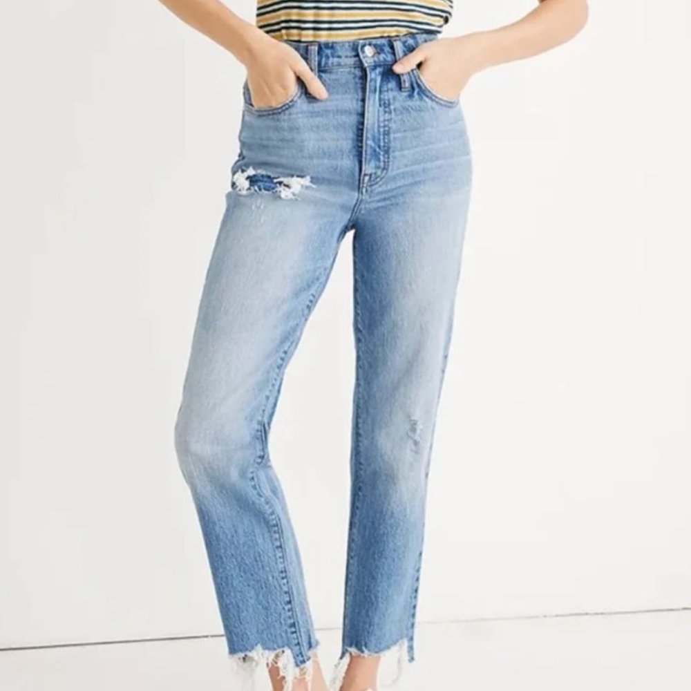 Madewell Classic Straight Distressed Jeans - 29